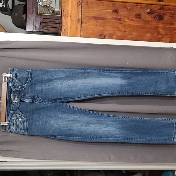 Mavi Mens Jeans Marcus Slim Straight Legs Stretch Embroidered Pockets 29x32 EUC - Picture 1 of 12